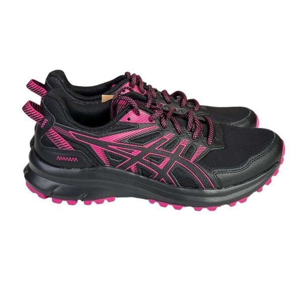 Asics Trail Scout 2 Womens 9 Black Pink Running Sneakers Athletic 1012B039 New - Picture 2 of 12
